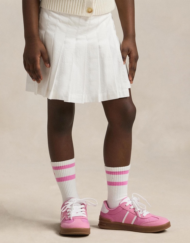 Polo Ralph Lauren - Pleated Cotton Seersucker Wrap Skort - ICONIC EXCLUSIVE (2YRS-6.5YRS)