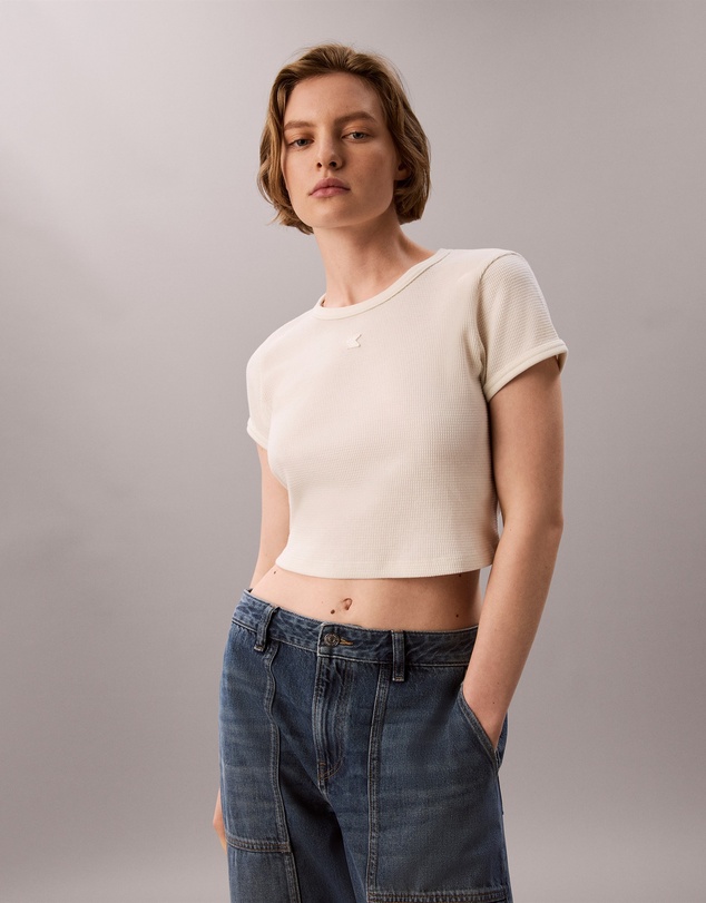 Calvin Klein Jeans - Monogram Slim Waffle Baby Tee