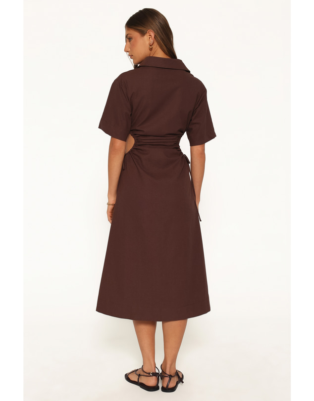 Petal & Pup - Gianni Midi Dress - Brown