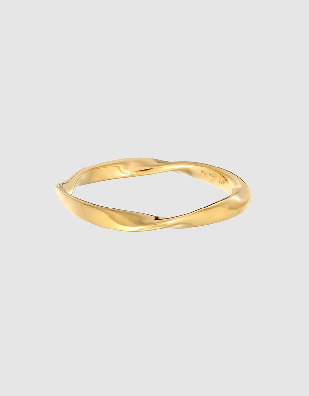 Elli Jewelry - Ring Band Twisted Stack Basic in 925 sterling silver gold plated