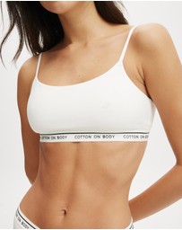 Cotton On Body - Branded Cotton Scoop Bralette