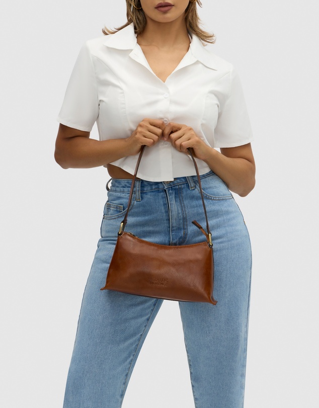 Florence - The Laura Tan Leather Shoulder Bag