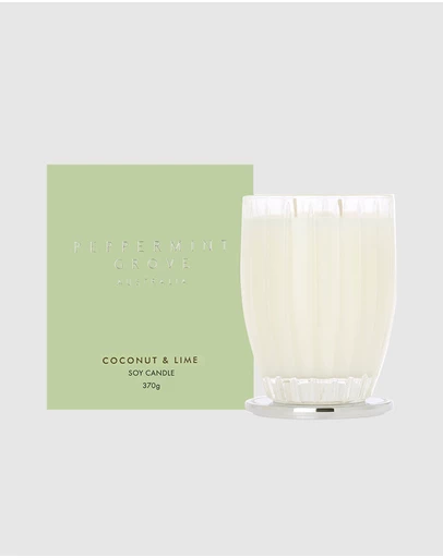 Peppermint Grove - Coconut & Lime Large Candle - 370g