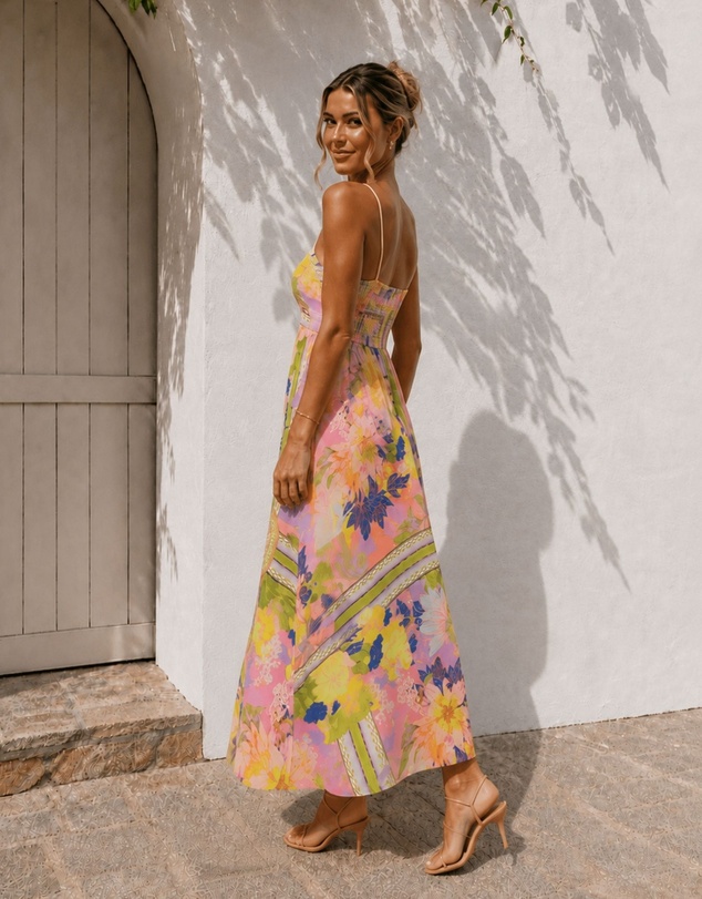 Esther & Co - Amory Dress - Yellow Blossoms
