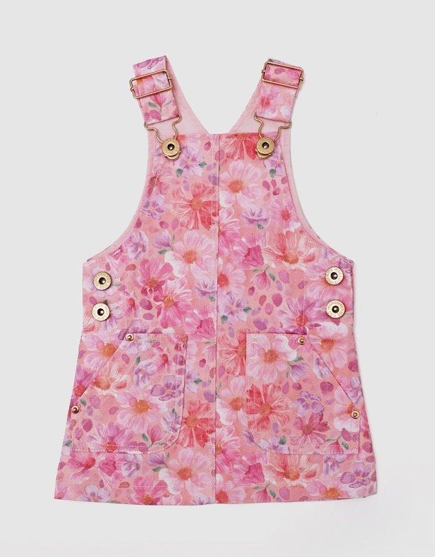WITH LOVE FOR KIDS - Hazel Denim Pinafore Dress - Babies - Kids