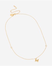 Lovisa - Waterproof Gold Plated Stainless Steel Letter M Dainty Pendant Necklace
