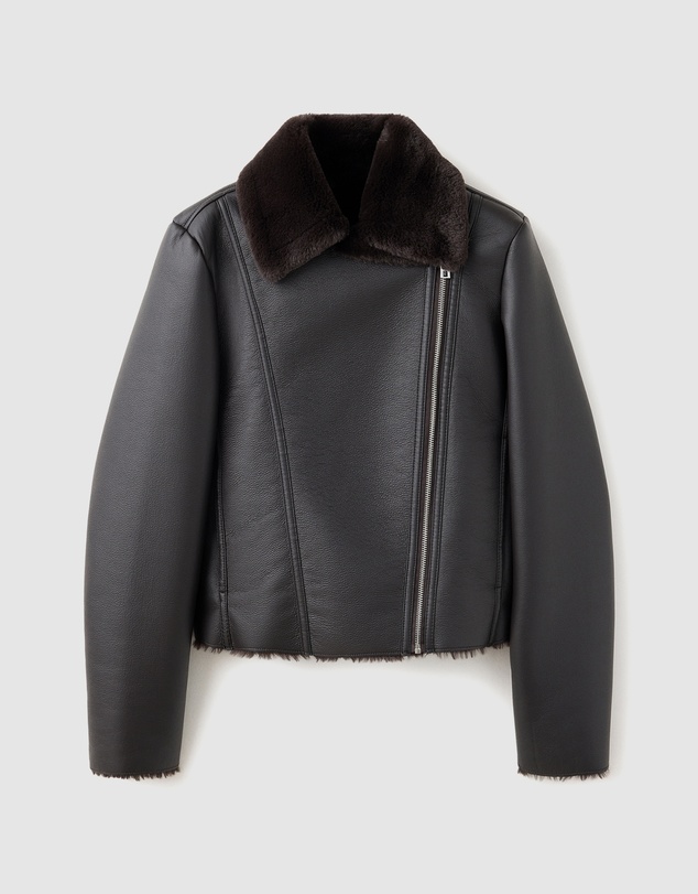 M.N.G - Faux Fur Biker Jacket