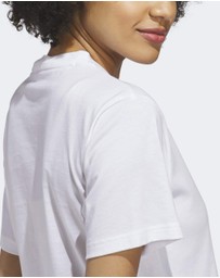 adidas Sportswear - TEXTURED GINGHAM BIG LOGO GRAPHIC T-SHIRT Womens