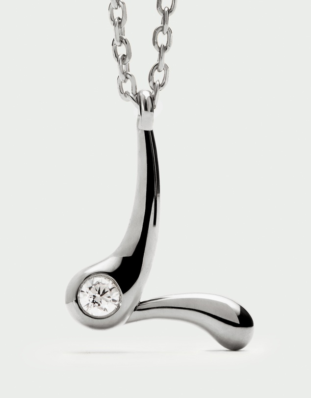 PDPAOLA - Initial 2026 L Silver Pendant Necklace
