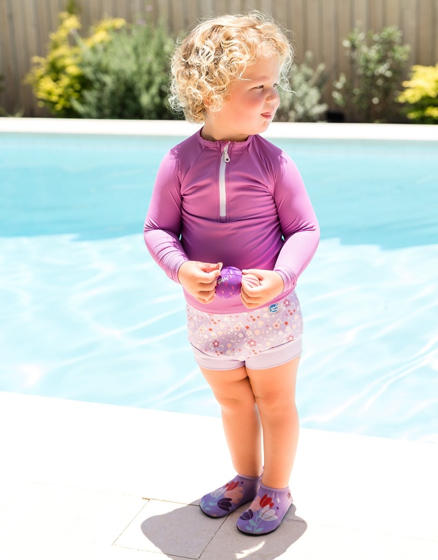 Splash About - Long Sleeve Rashies - Lilac Spring & Purple