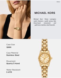 Michael Kors - Lexington Gold Tone Analogue Watch