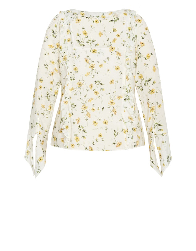 City Chic - Sweet Boho Print Top