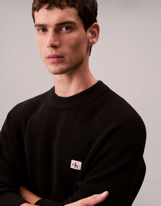 Calvin Klein Jeans - Waffle Cotton Monogram Jumper