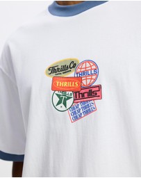 Thrills - Total Service Box Fit Oversized Cropped Ringer Tee