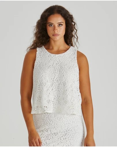 Sass - Kai Crochet Lace Tank