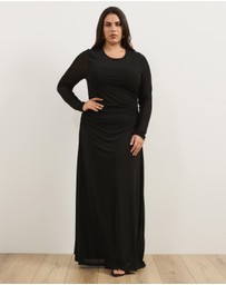Atmos&Here Curvy - Sari Mesh Maxi Dress