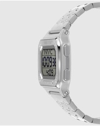 Philipp Plein - HYPER $HOCK 44MM - Silver-Tone Case - Light Display - Silver-Tone Metal Band