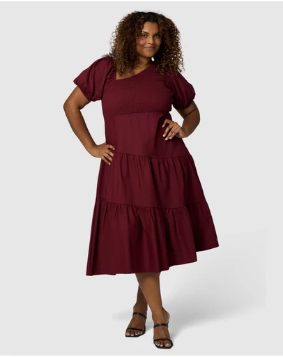 Something 4 Olivia - Miley Asymmetric Midi Dress