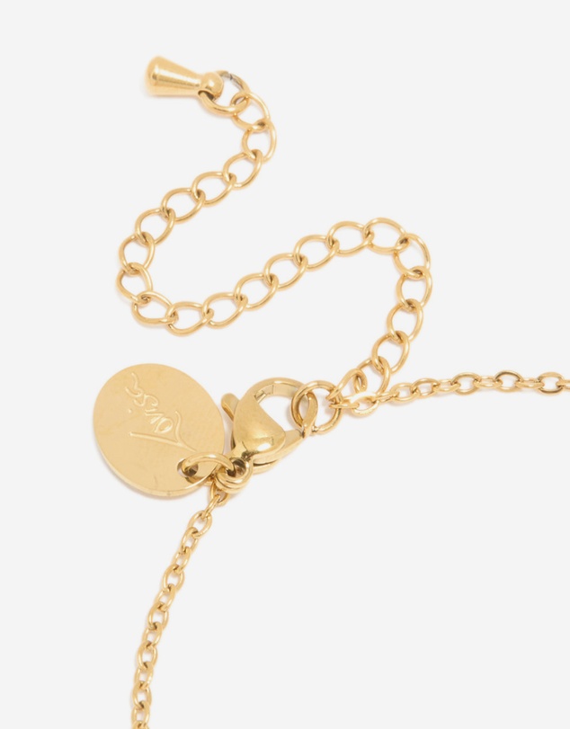 Lovisa - Waterproof Gold Plated Stainless Steel July Red Cubic Zirconia Birthstone Bracelet