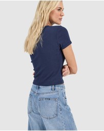 Rolla's - Pointelle Classic Tee - Nay