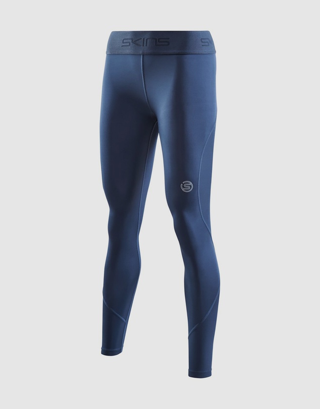 SKINS - SKINS Compression Women's Series-2 Gym Clothing Long Tight Navy Blue