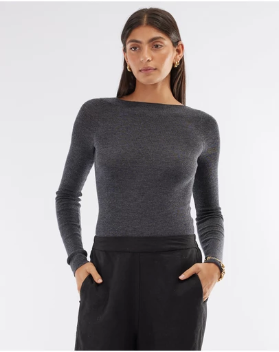 Amelius - Ellie Merino Knit Boat Neck