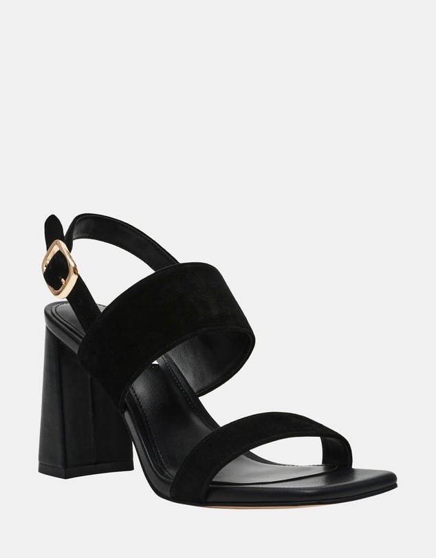 Steve Madden - Wendie Black Suede Heels