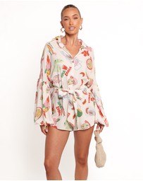 Petal & Pup - Jillia Long Sleeve Playsuit - Alfresco