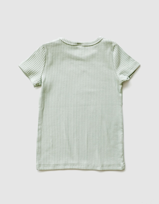 WITH LOVE FOR KIDS - BASICS Wide Ribbed Short Sleeve Top - Kids