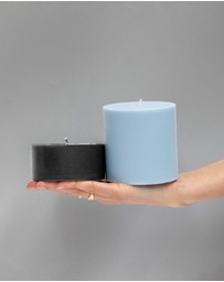 porter green - escc large pillar candle soy-blend unscented candles