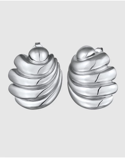 Elli Jewelry - Shell Stud Earrings in 925 Silver