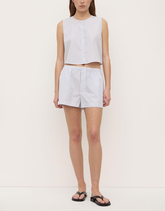 Assembly Label - Cora Stripe Button Front Top