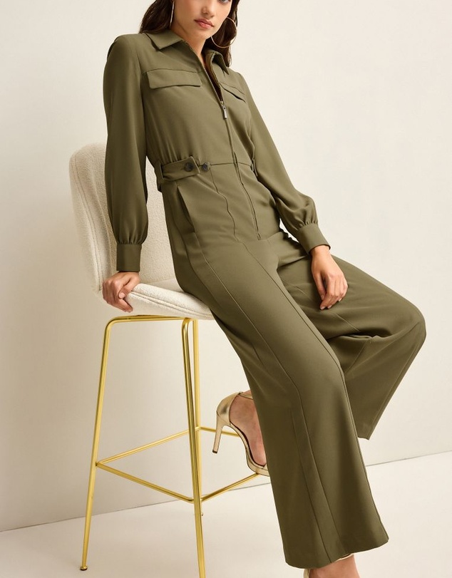 NEXT - Crepe Long Sleeve Wide Leg Jumpsuit