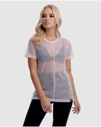 DVNT - Sheer Boyfriend-Cut Top