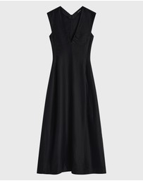 BONDI BORN - Bormio V Neck Midi Dress