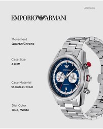 Emporio Armani - Silver Tone Chronograph Watch