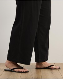 Atmos&Here Curvy - Willow Piping Cotton Twill Pants