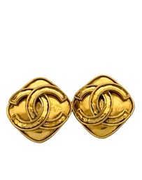 Pre-Loved by Azura Reborn - Pre-Loved CC Gold Plated Diamond Clip On Earrings