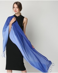 Ozwear Connection Uggs - Ugg 100% Merino Wool Tie Dye Scarf Sky and Blue