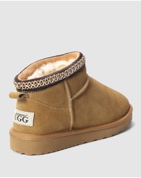 AusWooli Ugg Boots - Altona Sheepskin Wool Ankle Braid Boots