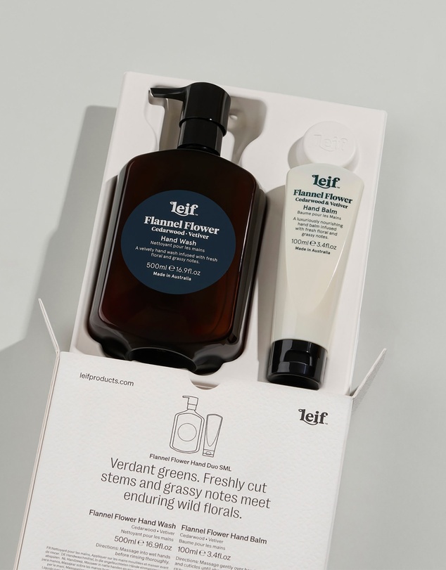 Leif Products - Limited Edition Holiday Flannel Flower Hand Duo SML