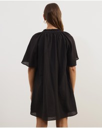 Atmos&Here - Amina A-Line Mini Dress With Butterfly Sleeves