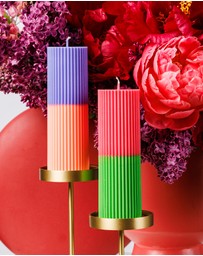 XRJ Celebrations - Pillar Two-Tone Watermelon Candle