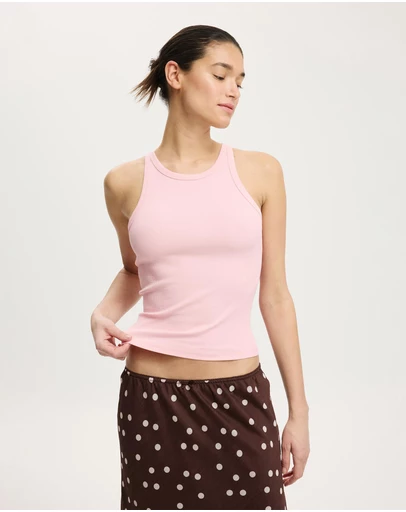 Cotton On - Goldie Rib High Neck Tank