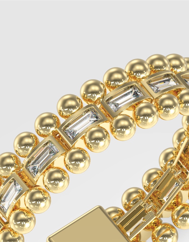 GUESS - Guess Golden Globes Baguettes Bracelet