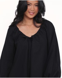 Petal & Pup - Walker Smock Mini Dress - Black