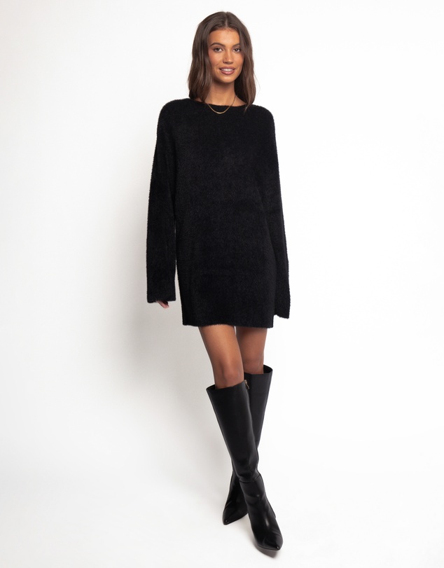 Petal & Pup - Mitchell Knit Mini Dress - Black