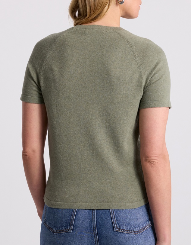 David Lawrence - Audrie Linen Blend Knit Top