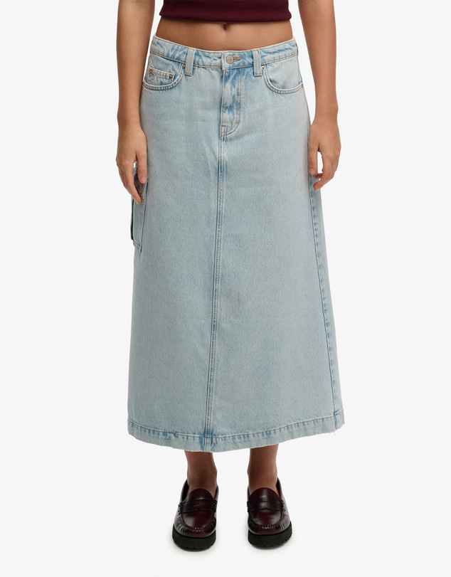 Superdry - Denim Cargo Maxi Skirt