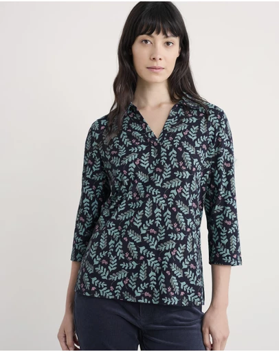 Seasalt - Seasalt Cornwall Navy Wavecrest Shirt
